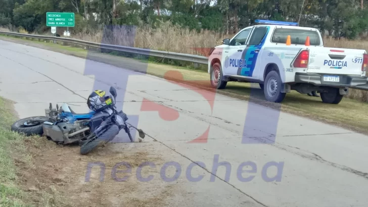 Accidente en rutas 86 y 228: un motociclista hospitalizado