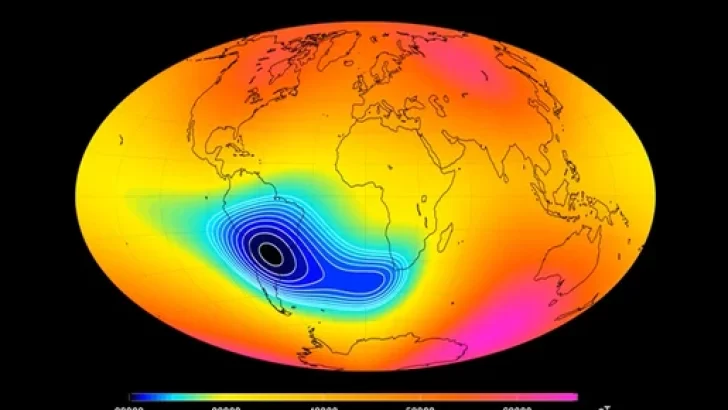Una extraña anomalía crece en el campo magnético de la Tierra y podría afectar las comunicaciones