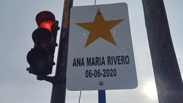Colocaron la señalización de la Estrella Amarilla donde mataron a Ana Rivero