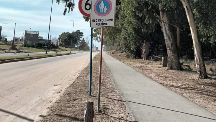 Problemas con ciclistas que circulan por la senda peatonal de avenida 10