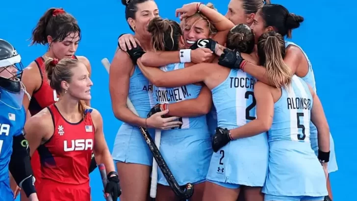 Las Leonas golearon a Estados Unidos en el debut de París 2024