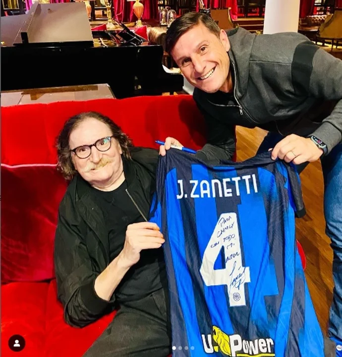 El encuentro de Charly García con Javier Zanetti