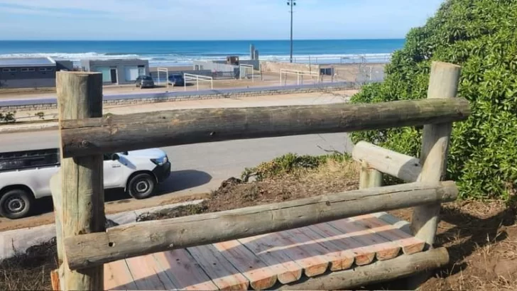 Colocaron el primer banco con vista panorámica en el Jardín de Rocas