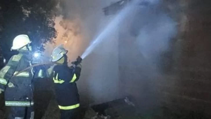 Se incendió una vivienda en construcción