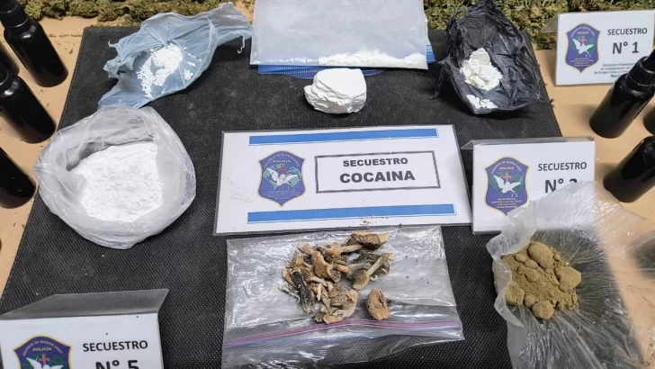 Preventiva para un sujeto al que le incautaron 6 kilos de marihuana, cocaína y hongos alucinógenos