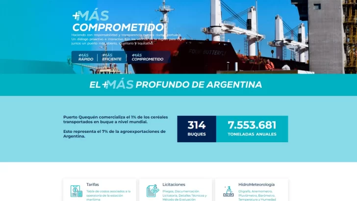 Puerto Quequén tiene nuevo sitio web oficial