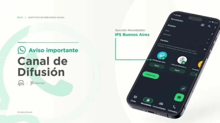 El IPS Buenos Aires lanzó su canal de Whatsapp: a qué servicios se podrá acceder