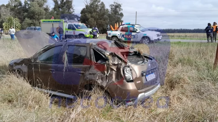 Matrimonio necochense protagonizó un accidente en ruta 227