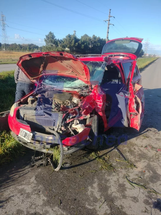 Chocaron un auto y un camión en ruta 88