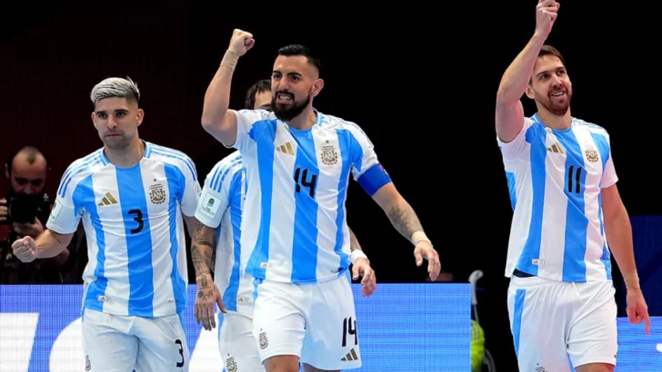 Argentina se clasificó a los cuartos de final del Mundial de futsal