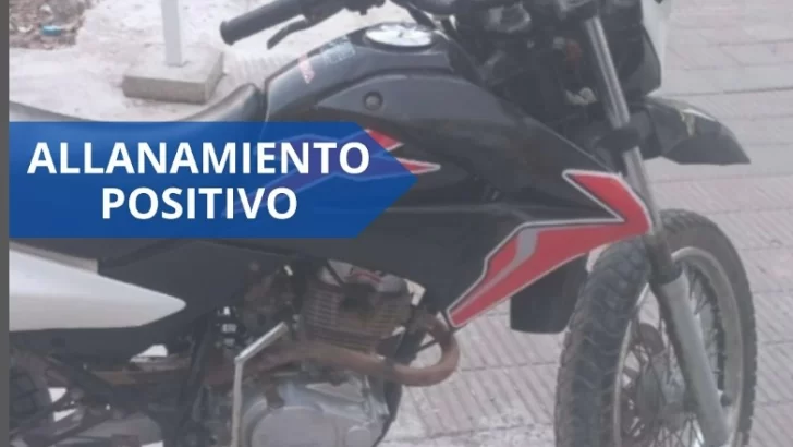 Lograron recuperar una moto que había sido robada