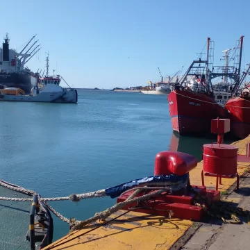 Ocho buques pesqueros en Puerto Quequén