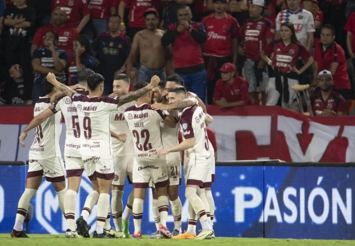 Lanús se hizo fuerte en Colombia y pasó a semifinales de la Sudamericana en los penales