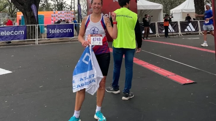 Satisfacción de la necochense Silvana Cattini al correr su primera maratón