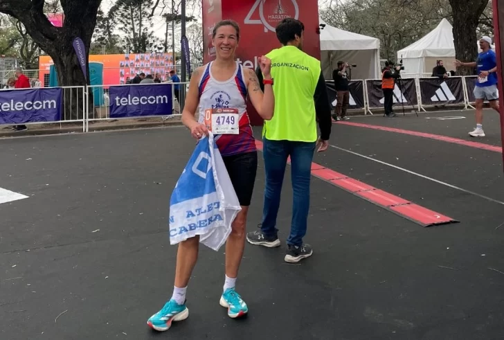 Satisfacción de la necochense Silvana Cattini al correr su primera maratón