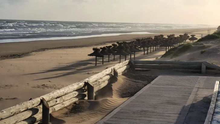 Fuerte sudestada sobre Necochea