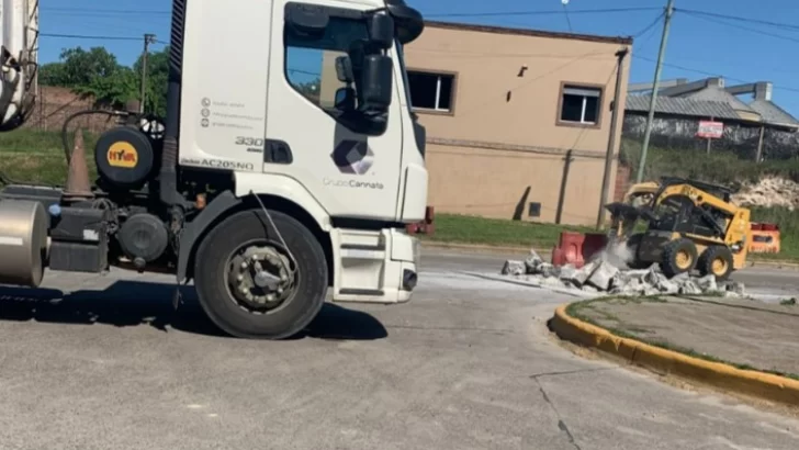 Comenzó la obra de reparación de la avenida Almirante Brown