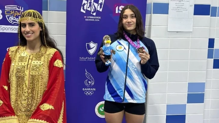 Nuevo podio mundial para Guada Angiolini: medalla de bronce en las Gimnasiadas de Baréin