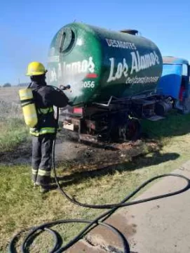 Se incendió un camión atmosférico