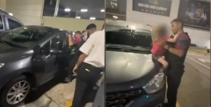 Video: dejaron encerrada a su hija dentro del auto y se fueron a pasear por el shopping