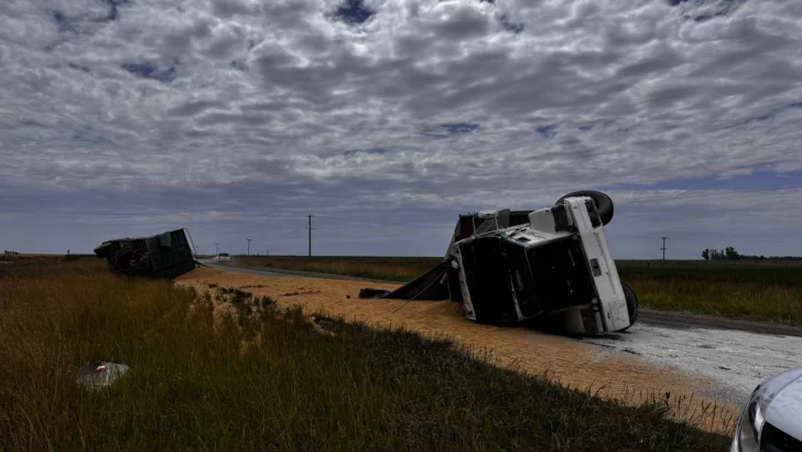 Más de ocho horas demandó la limpieza de la ruta 86 tras al vuelco de un camión