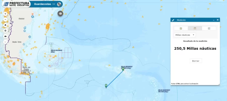 Prefectura monitorea el recorrido de un iceberg que flota cerca de Islas Georgias del Sur