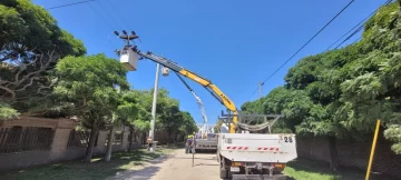 Cambiaron 800 metros de cable conductor en la zona parque