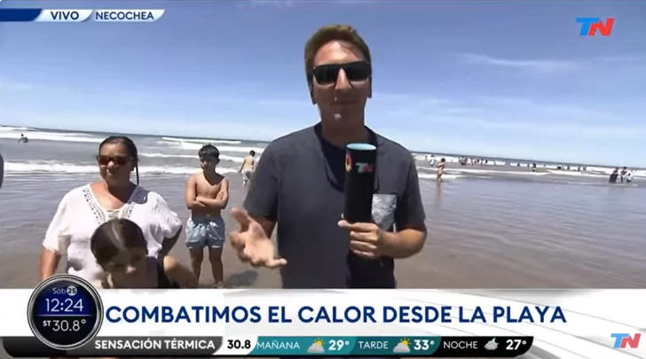 TN combate el calor desde la playa necochense