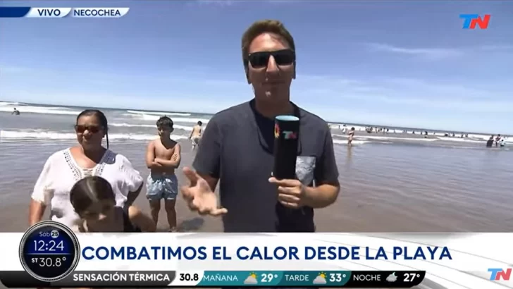 TN combate el calor desde la playa necochense