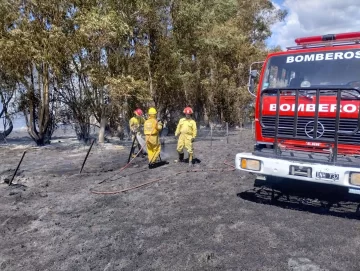 Tras ardua tarea, extinguen fuego en un campo