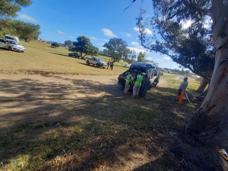 Cordobés infraccionado por arrojar líquido de baterías al río Quequén