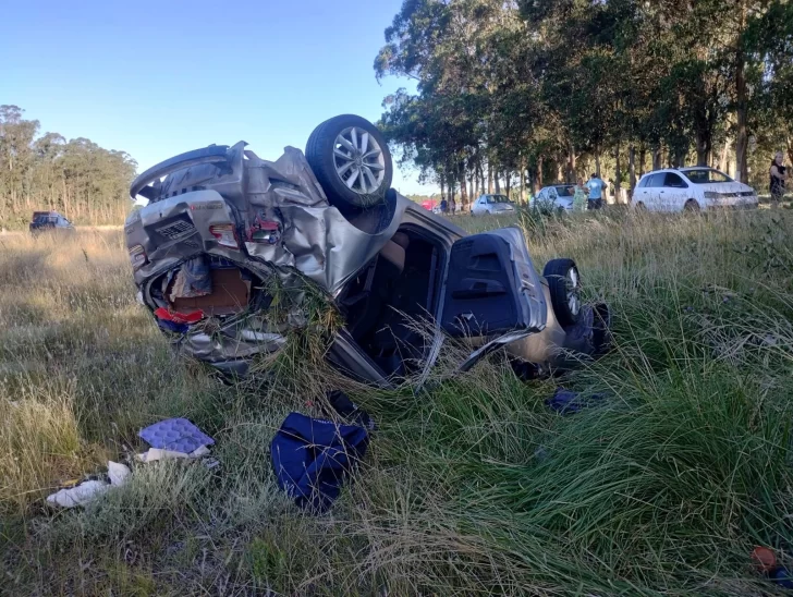 Identificaron al hombre que murió al volcar su auto en la 226