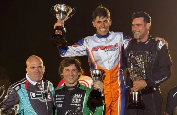 Podios de Juan Bautista De Benedictis en el “Karting Nocturno” marplatense