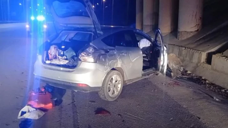 Video de película: escapaba de un control policial y se cayó desde un puente