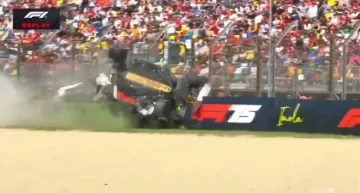 Impactante: así fue el tremendo choque de Yuki Tsunoda en Imola