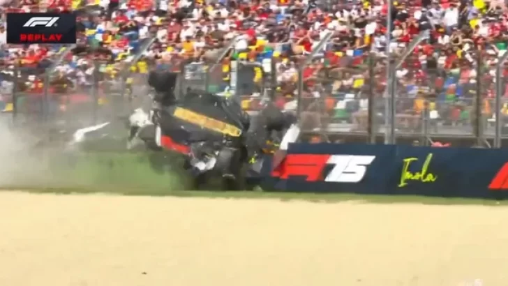 Impactante: así fue el tremendo choque de Yuki Tsunoda en Imola