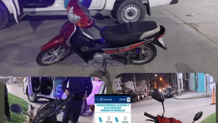 Accidente en Necochea: una joven y un menor hospitalizados tras caer de una moto