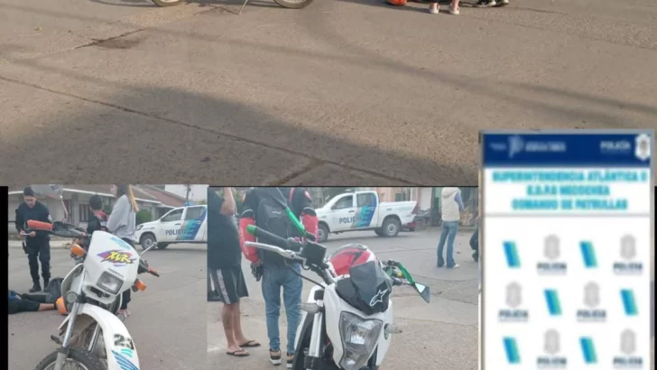 Colisión entre motocicletas en pleno centro de Necochea: un herido