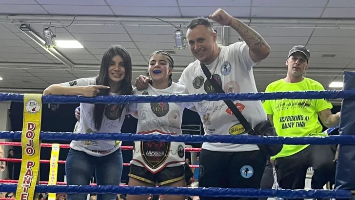 India Cafiel, una de las promesas del kickboxing necochense, fue campeona en Laprida