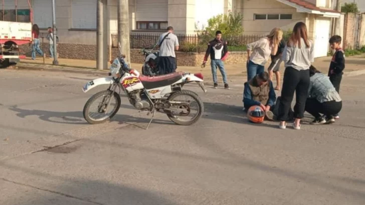 Choque en pleno centro de Necochea: un herido
