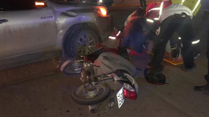 Una mujer herida en un accidente de tránsito en 556 y 519