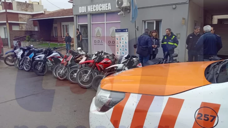 La DDI de Necochea secuestró motos y escapes ilegales