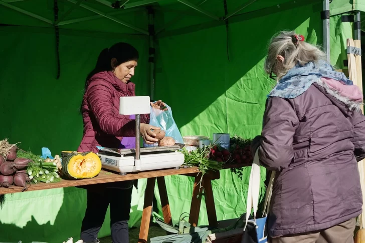 El Mercado contó con buena afluencia de público en la plaza San Martín