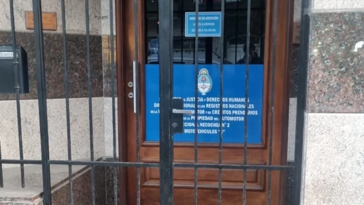 El Registro del Automotor N° 2 cerró sus oficinas