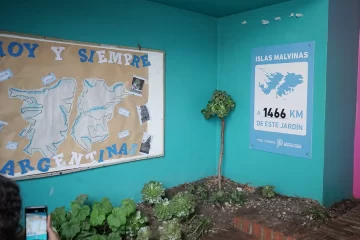 Alumnos del Lassalle unieron simbólicamente el jardín con las Islas Malvinas