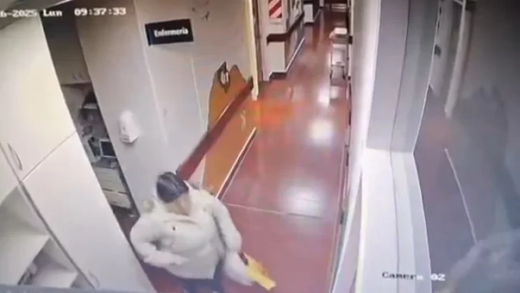 Video: fue a visitar a su nieta al hospital y le robó el celular a una enfermera