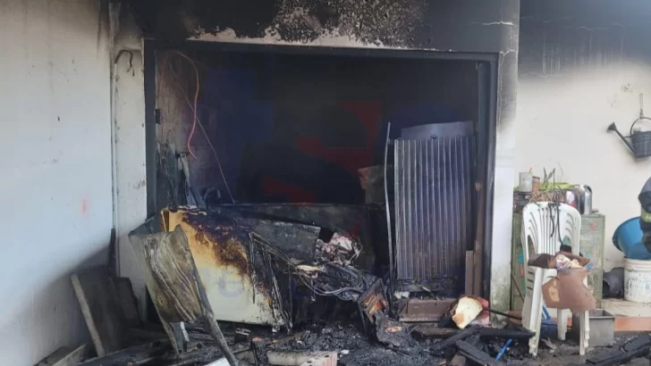 Incendio en un quincho de calle 526 al 700
