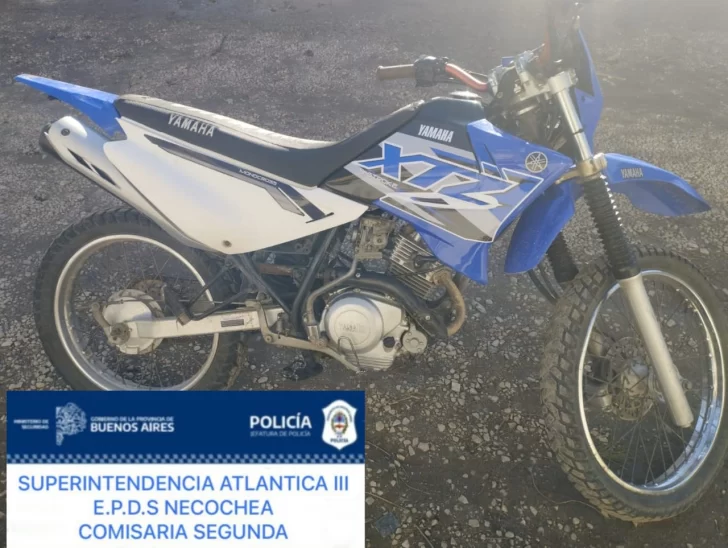Aprehenden a un sujeto con moto robada durante operativo en Quequén