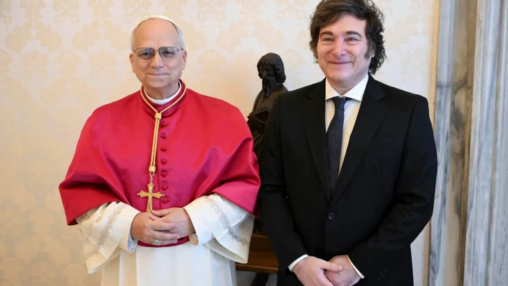 Primer encuentro entre Milei y el papa León XIV