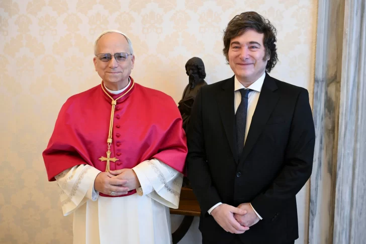 Primer encuentro entre Milei y el papa León XIV
